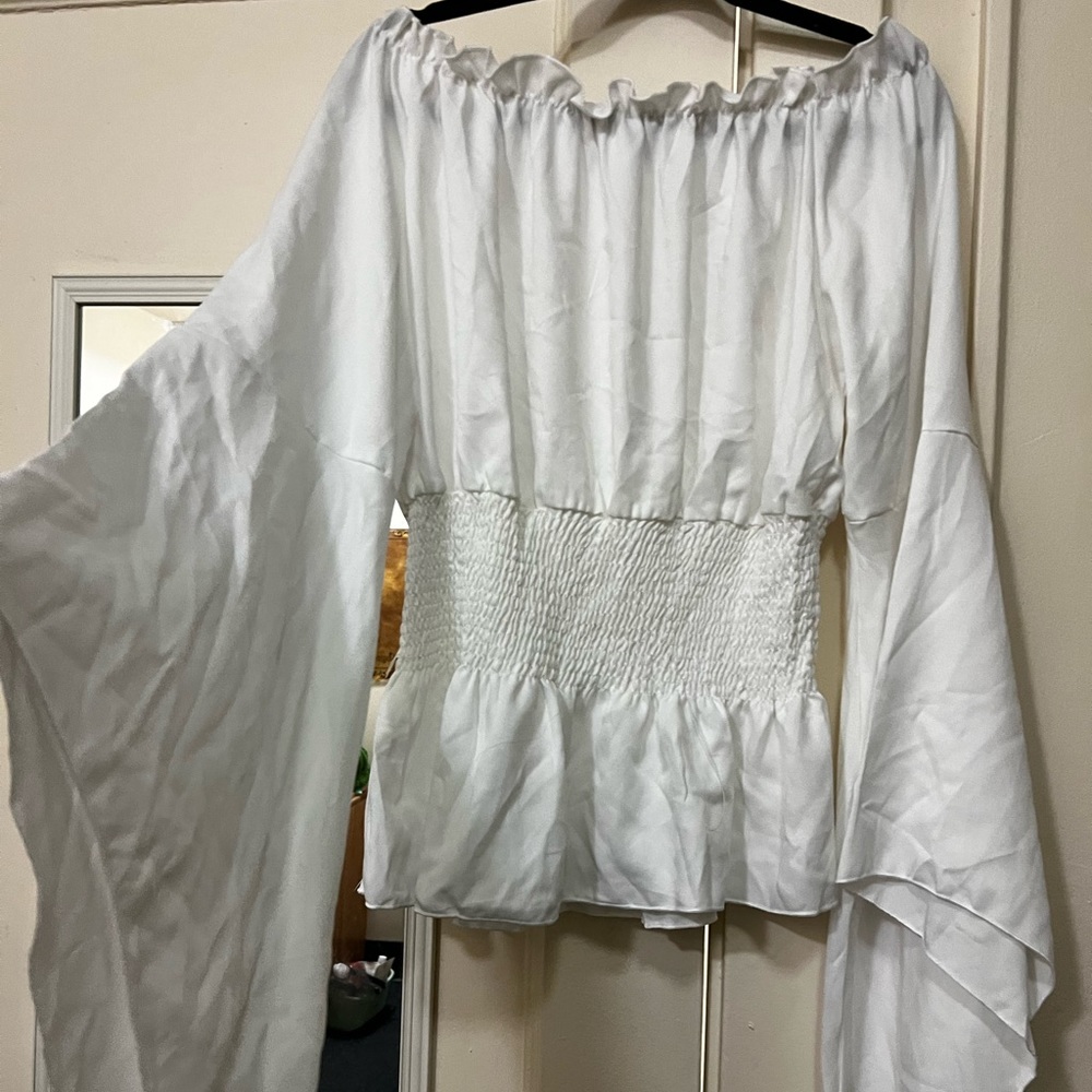 Fairycore white blouse top